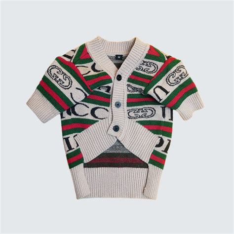 gucci inspired knit cardigan